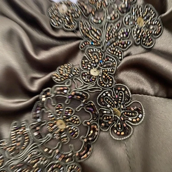 Cache Olive Green Prom Dress - Picture 9 of 11